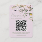 Chinoiserie Wedding Website RSVP QR Code  エンクロージャーカード (正面)