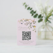 Chinoiserie Wedding Website RSVP QR Code  エンクロージャーカード (スタンド正面)