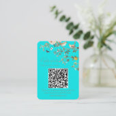Chinoiserie Wedding Website RSVP QR Code エンクロージャーカード (スタンド正面)