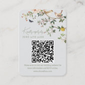 Chinoiserie Wedding Website RSVP QR Code エンクロージャーカード (正面)