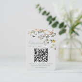Chinoiserie Wedding Website RSVP QR Code エンクロージャーカード (スタンド正面)