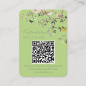 Chinoiserie Wedding Website RSVP QR Code  エンクロージャーカード (正面)