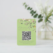 Chinoiserie Wedding Website RSVP QR Code  エンクロージャーカード (スタンド正面)