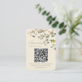 Chinoiserie Wedding Website RSVP QR Code  エンクロージャーカード (スタンド正面)