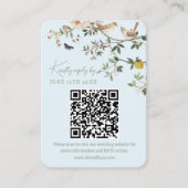 Chinoiserie Wedding Website RSVP QR Code  エンクロージャーカード (正面)