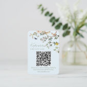 Chinoiserie Wedding Website RSVP QR Code  エンクロージャーカード (スタンド正面)