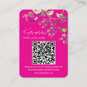 Chinoiserie Wedding Website RSVP QR Code エンクロージャーカード (正面)