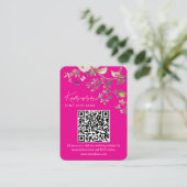 Chinoiserie Wedding Website RSVP QR Code エンクロージャーカード (スタンド正面)