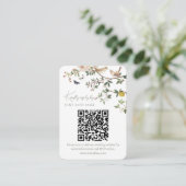 Chinoiserie Wedding Website RSVP QR Code  エンクロージャーカード (スタンド正面)