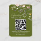 Chinoiserie Wedding Website RSVP QR Code エンクロージャーカード (正面)