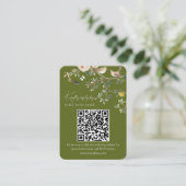 Chinoiserie Wedding Website RSVP QR Code エンクロージャーカード (スタンド正面)