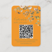 Chinoiserie Wedding Website RSVP QR Code エンクロージャーカード (正面)