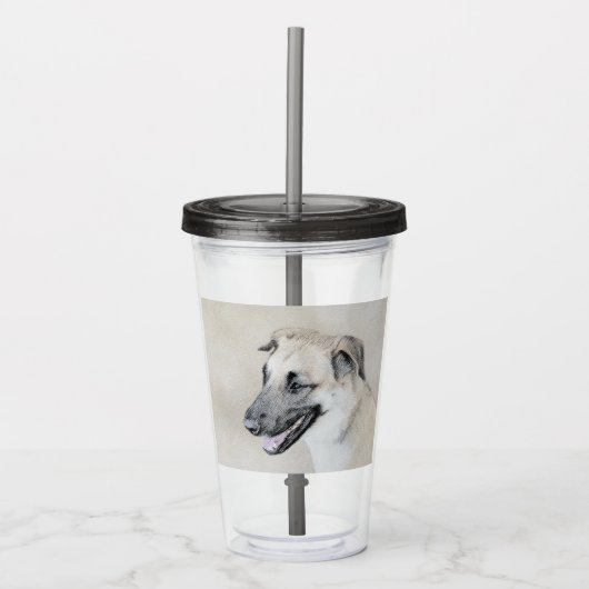 Chinook (ヘリコプターの耳絵画)'s - Dog Art アクリルタンブラー (正面)