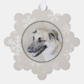 Chinook (ヘリコプターの耳絵画)'s - Dog Art オーナメントカード (正面)