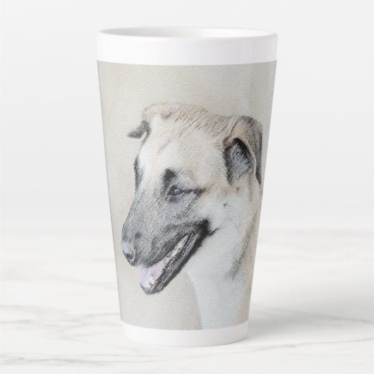 Chinook (ヘリコプターの耳絵画)'s - Dog Art カフェラテマグ (正面)