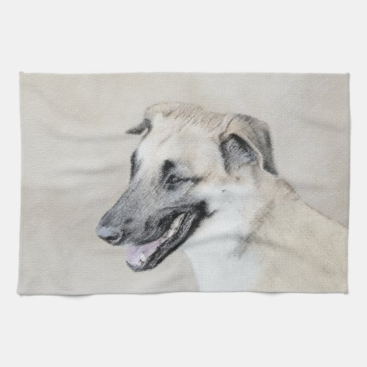 Chinook (ヘリコプターの耳絵画)'s - Dog Art キッチンタオル (横)