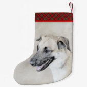 Chinook (ヘリコプターの耳絵画)'s - Dog Art スモールクリスマスストッキング (裏面)
