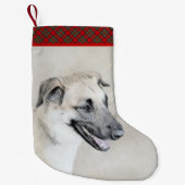 Chinook (ヘリコプターの耳絵画)'s - Dog Art スモールクリスマスストッキング (正面)