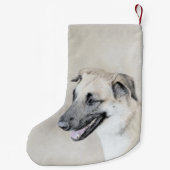 Chinook (ヘリコプターの耳絵画)'s - Dog Art スモールクリスマスストッキング (裏面)