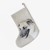 Chinook (ヘリコプターの耳絵画)'s - Dog Art スモールクリスマスストッキング (裏面 (吊り時))