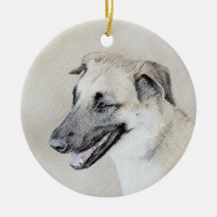 Chinook (ヘリコプターの耳絵画)'s - Dog Art セラミックオーナメント