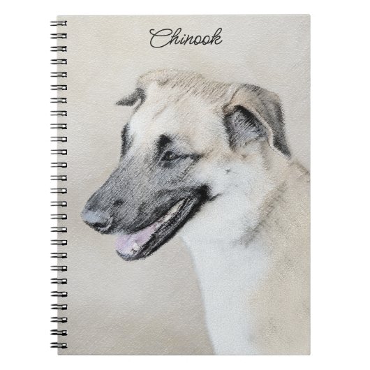Chinook (ヘリコプターの耳絵画)'s - Dog Art ノートブック (正面)