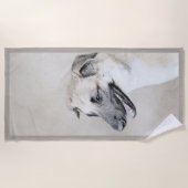 Chinook (ヘリコプターの耳絵画)'s - Dog Art ビーチタオル (正面)