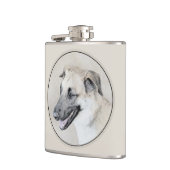 Chinook (ヘリコプターの耳絵画)'s - Dog Art フラスク (左)