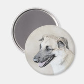 Chinook (ヘリコプターの耳絵画)'s - Dog Art マグネット (正面/裏面)