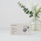 Chinook (ヘリコプターの耳絵画)'s - Dog Art 名刺 (スタンド正面)