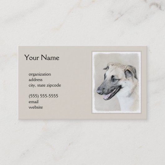 Chinook (ヘリコプターの耳絵画)'s - Dog Art 名刺 (正面)