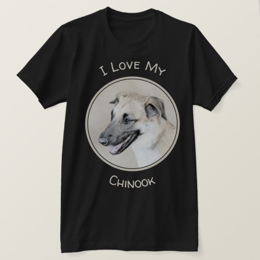 Chinook (ヘリコプターの耳絵画)'s - Dog Art Tシャツ (デザイン正面)