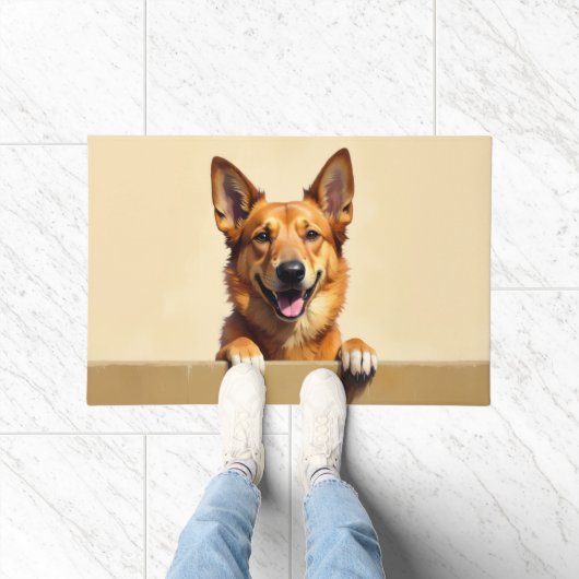 Chinook Dog Doormat Art ドアマット (室内)