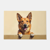 Chinook Dog Doormat Art ドアマット (正面)