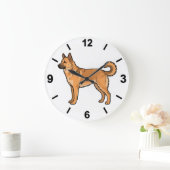 Chinook Dog Wall Clock Northern Pet Decor ラージ壁時計 (ホーム)