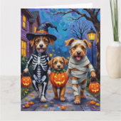 Chinook Dogs Trick-or-Treating Halloween Costume カード (正面)