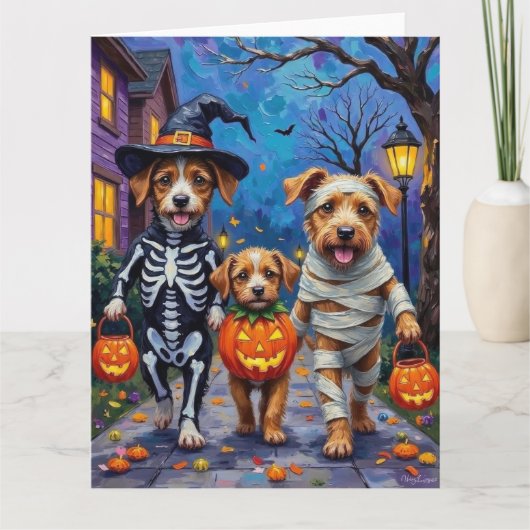 Chinook Dogs Trick-or-Treating Halloween Costume カード (正面)