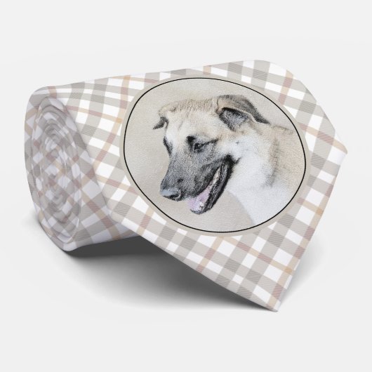 Chinook (Helicopter Ears) Painting - Dog Art ネクタイ (ロール)