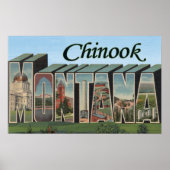 Chinook, Montana – 大きな文字のシーン ポスター (正面)