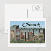 Chinook, Montana – 大きな文字のシーン ポストカード (正面/裏面)