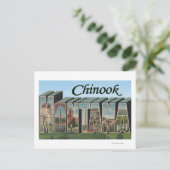 Chinook, Montana – 大きな文字のシーン ポストカード (スタンド正面)