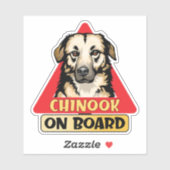 Chinook On Board American Dog Red Traffic Sign シール (シート)
