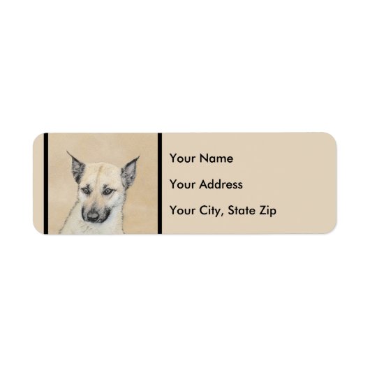 Chinook (Pointed Ears)'絵画s - オリジナルドッグアート ラベル (正面)