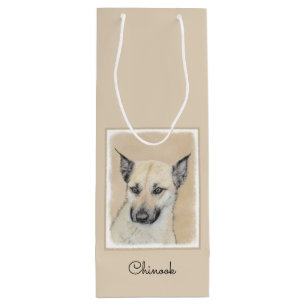 Chinook (Pointed Ears)'絵画s - オリジナルドッグアート ワインギフトバッグ