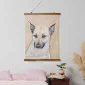 Chinook (Pointed Ears)'絵画s - オリジナルドッグアート 吊り下げ型タペストリー (寝室)