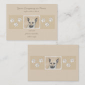 Chinook (Pointed Ears)'絵画s - オリジナルドッグアート 名刺 (正面/裏面)