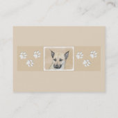 Chinook (Pointed Ears)'絵画s - オリジナルドッグアート 名刺 (裏面)