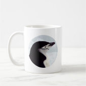 Chinstrapのペンギンのポートレート コーヒーマグカップ (左)