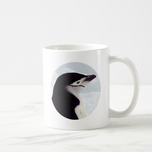 Chinstrapのペンギンのポートレート コーヒーマグカップ (右)