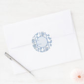 Chintzy Chinchilla Gift Sticker (Blue) ラウンドシール (封筒)